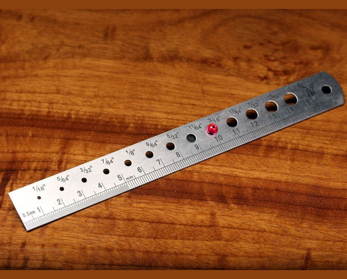 BEAD SIZER AND MEASURING RULER