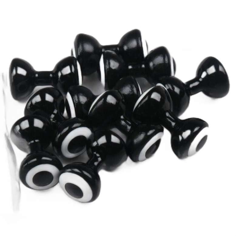 DOUBLE BLK PUPIL LEADEYES 10pk