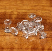 Flat End Eye Glass Rattles 10pc