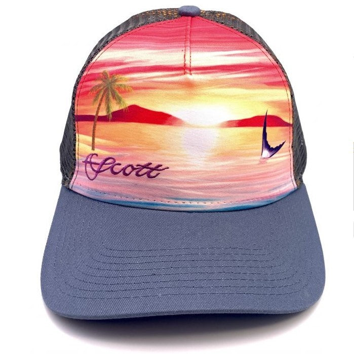 MESH HAT W/ SUNSET AND PERMIT