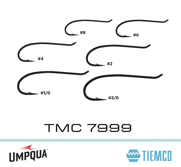 Tiemco Tmc7999 Size 2/0-8