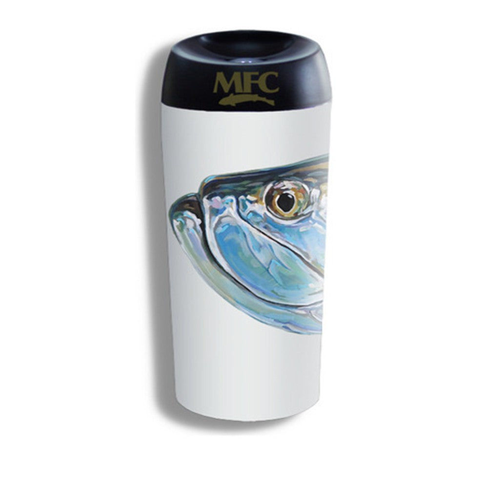 Vacuum Coffee Mug Tarpon Head (On Silver)