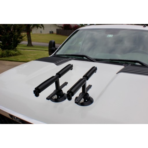 Fishing pole holder that uses car window to transport fishing